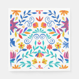 Guardanapo De Papel Vibrant Mexicano Floral Fiesta Wedding