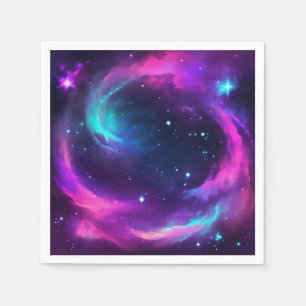 Guardanapo De Papel Vibrant Neon Galaxy