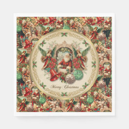 Guardanapo De Papel Vibrant Victorian Christmas Collage