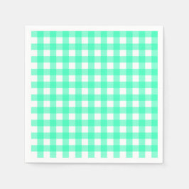 Guardanapo De Papel Vichy Bleu Turquoise