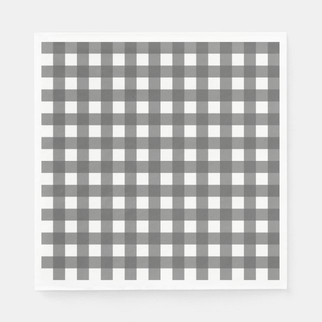 Guardanapo De Papel Vichy Gris clair (Frente)