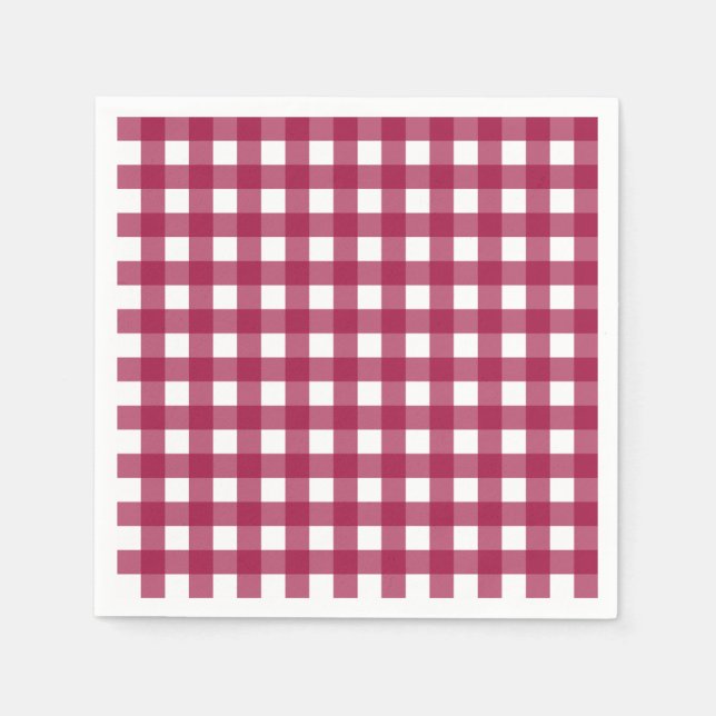 Guardanapo De Papel Vichy Rouge Cerise (Frente)