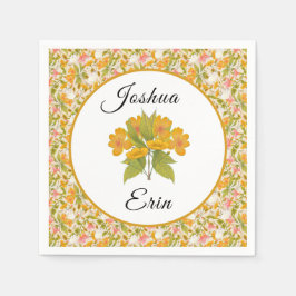 Guardanapo De Papel Victorian Meadow yellow napkin