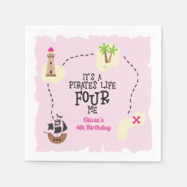 Guardanapo De Papel Vida de pirata PARA mim Aniversário Rosa