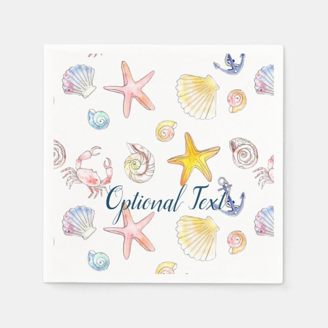 Guardanapo De Papel Vida e Ancoras Marinhas (Frente)