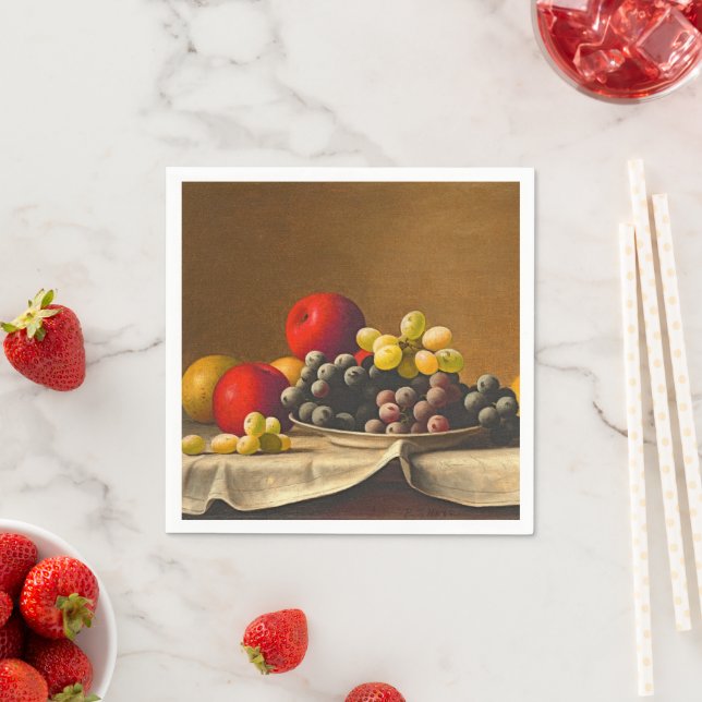 Guardanapo De Papel Vida Estática, Maçãs, Uvas, Fruta (Insitu)