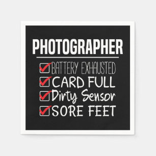 Guardanapo De Papel Vida Fotógrafo - Lista de Verificação de Fotografi