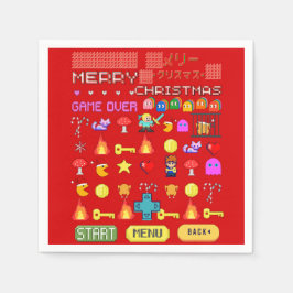 Guardanapo De Papel Vídeo de natal de Natal de férias da Mikitiez cute