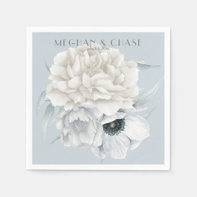 Guardanapo De Papel Vídeo Floral Azul-Vazio (Frente)