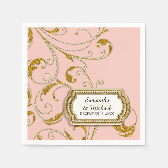 Guardanapo De Papel Vidro Personalizado Velho da Regência de Hollywood (Frente)