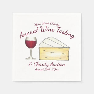 Guardanapo De Papel Vidro Vidro Vermelho Brilho Provando Queijo