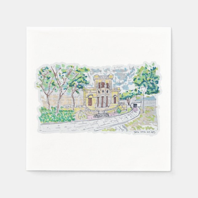 Guardanapo De Papel Vila Amarela Histórica (Frente)