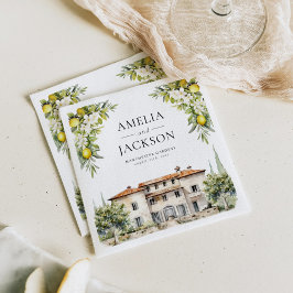 Guardanapo De Papel Villas-Limões e Azeitonas