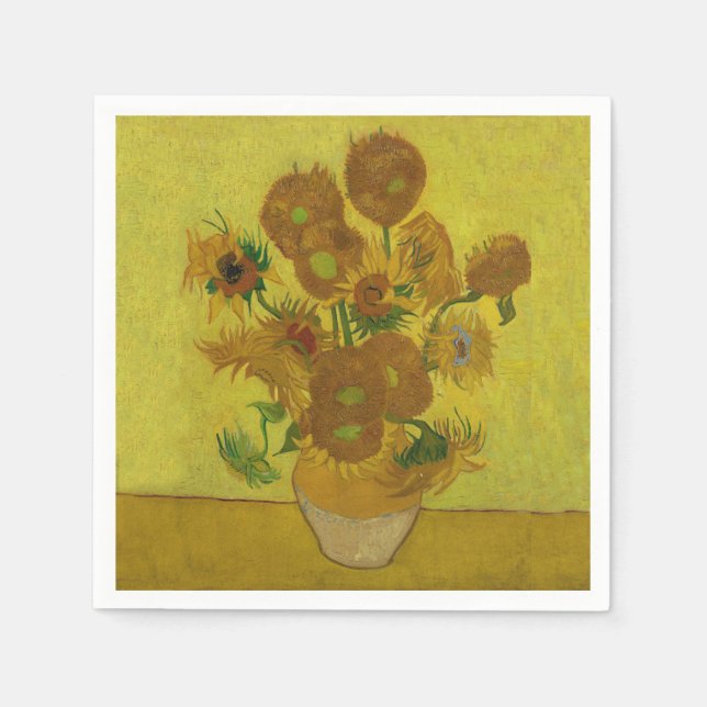 Guardanapo De Papel Vincent Van Gogh 15 Sunflower Painting (Frente)