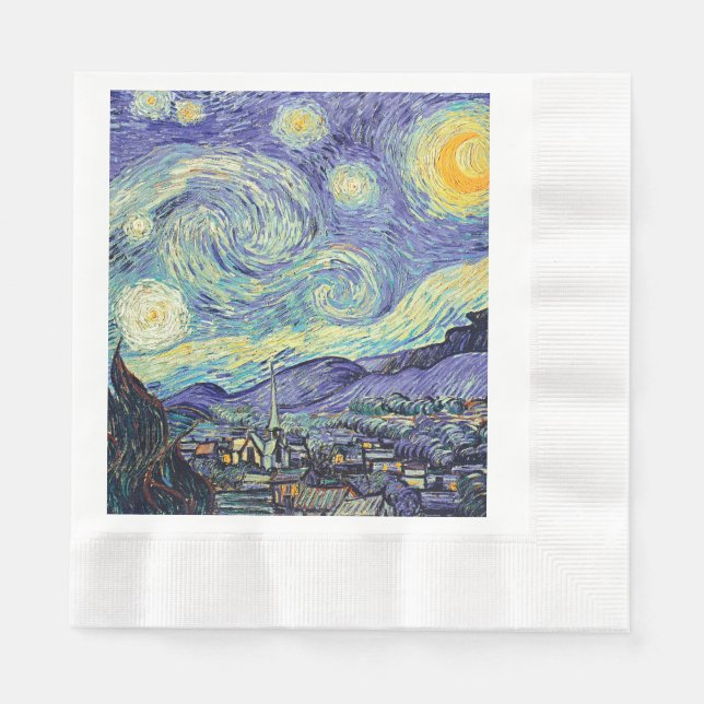 Guardanapo De Papel Vincent Van Gogh/ A Noite Estrelada (Frente)