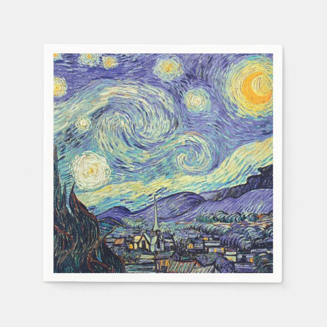Guardanapo De Papel Vincent Van Gogh/ A Noite Estrelada (Frente)