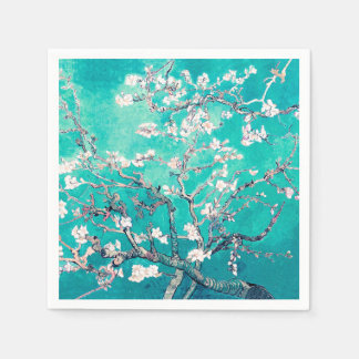 Guardanapo De Papel Vincent Van Gogh Almond Blossoms Turquoise