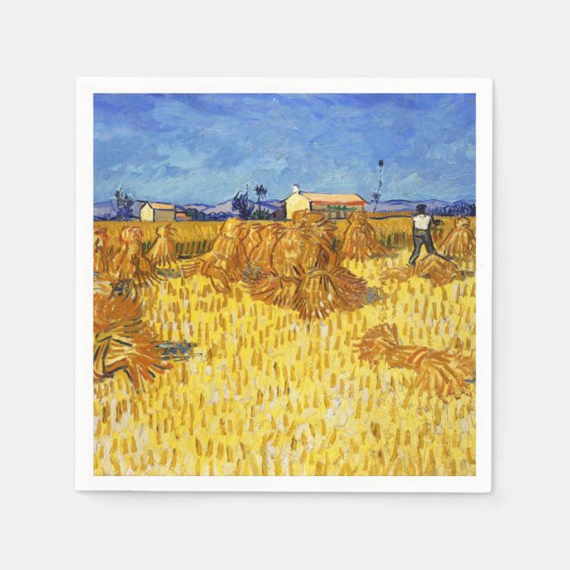 Guardanapo De Papel Vincent van Gogh - Colheita na Provença (Frente)