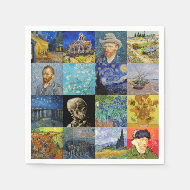 Guardanapo De Papel Vincent van Gogh - Masterworks Mosaic Patchwork (Frente)