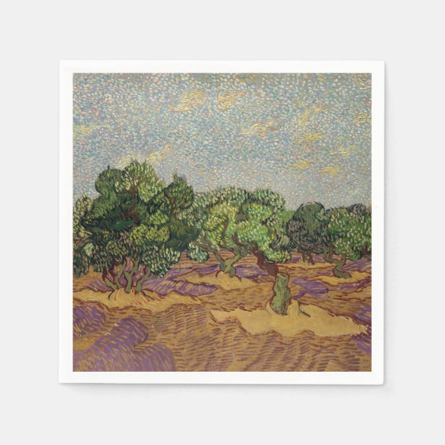 Guardanapo De Papel Vincent van Gogh - Oliveiras (Frente)