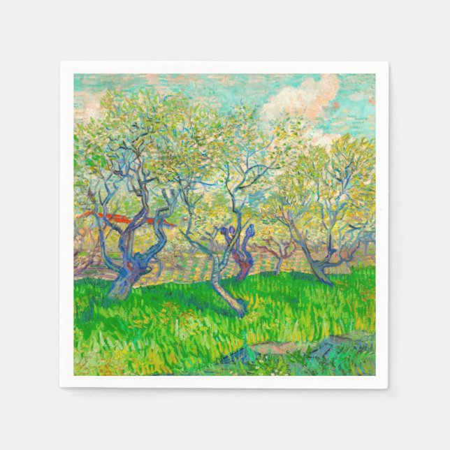 Guardanapo De Papel Vincent van Gogh Pomar em Flor (Frente)