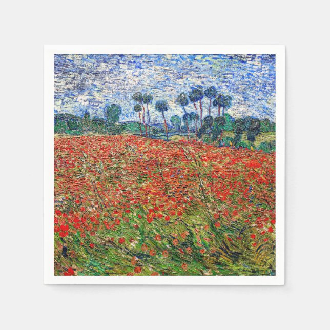 Guardanapo De Papel Vincent van Gogh - Poppy Field (Frente)