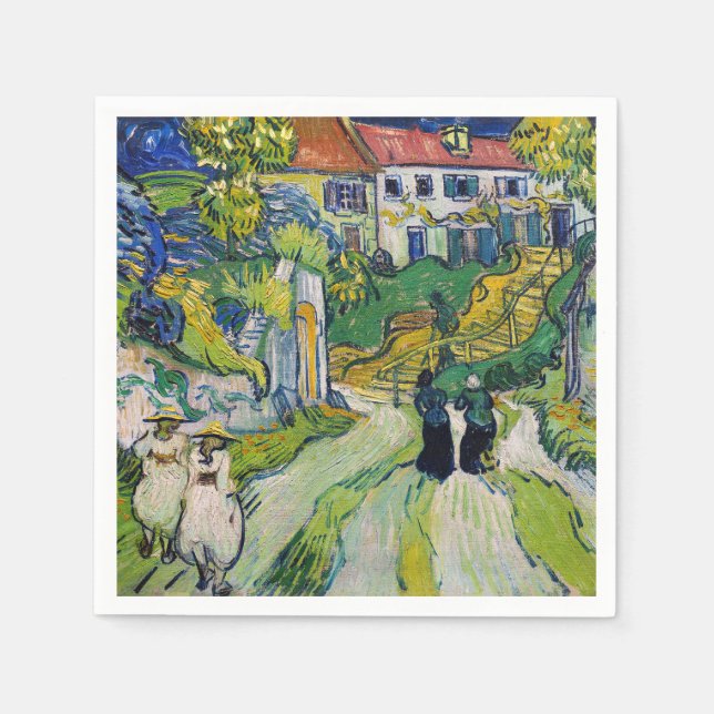 Guardanapo De Papel Vincent van Gogh - Stairway em Auvers (Frente)