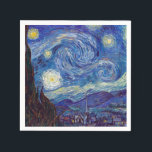 Guardanapo De Papel VINCENT VAN GOGH - Starry night 1889<br><div class="desc">VINCENT VAN GOGH - Starry night 1889 Oil on canvas</div>