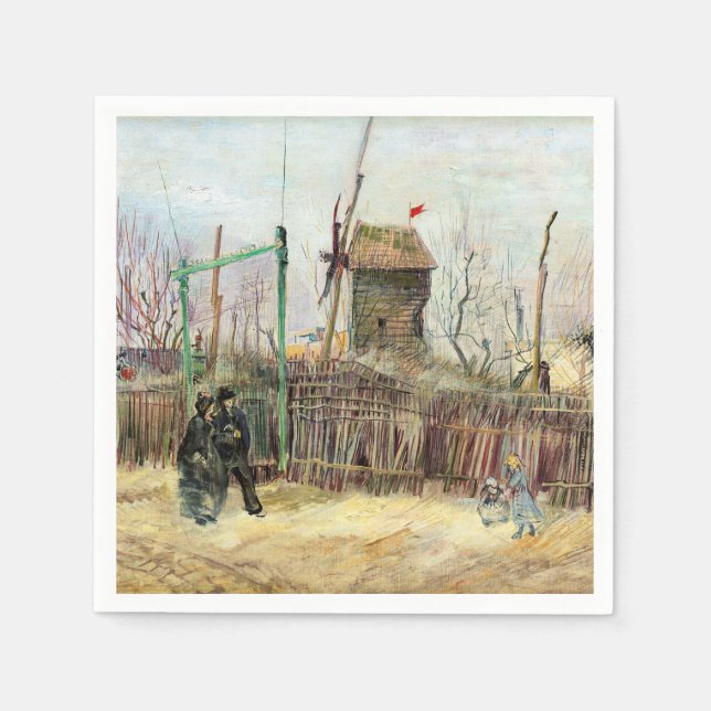 Guardanapo De Papel Vincent van Gogh - Street Scene em Montmartre (Frente)
