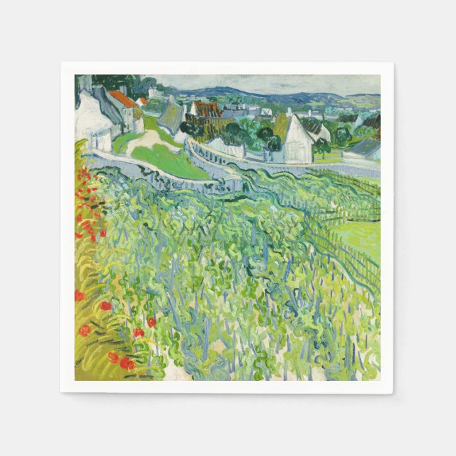 Guardanapo De Papel Vincent van Gogh - Vineyards em Auvers (Frente)