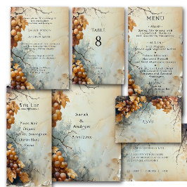 Guardanapo De Papel Vineyard Weding Elegant Watercolor