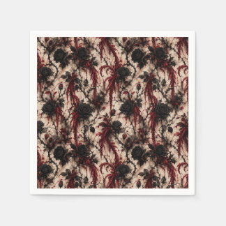 Guardanapo De Papel Vinhas Vampíricas Amaranto Vermelho Sangue e Rosa