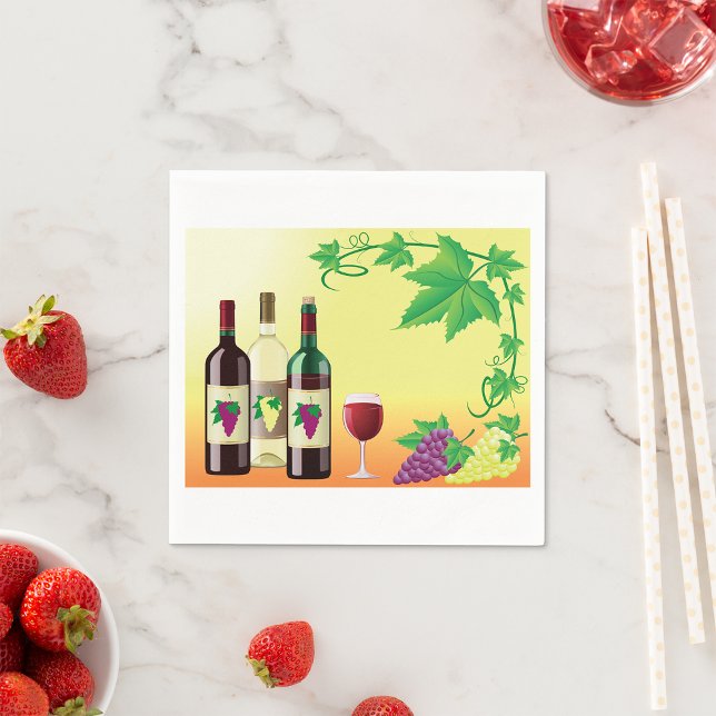 Guardanapo De Papel Vinho Com Papel De Uva (Criador carregado)
