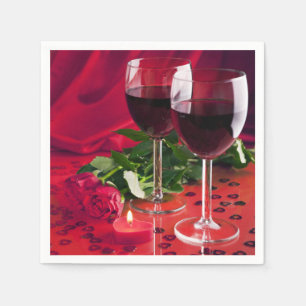 Guardanapo De Papel Vinho e Rosas