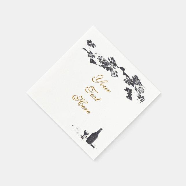 Guardanapo De Papel Vinho e Uvas Nápoles (Canto)