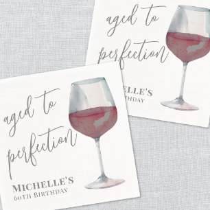 Guardanapo De Papel Vinho Envelhecido à Perfeição Aniversário