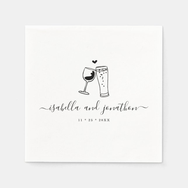 Guardanapo De Papel Vinho Personalizado E Quebra Os Nápoles (Frente)