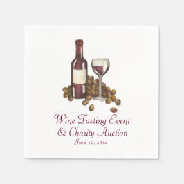 Guardanapo De Papel Vinho Provando Coquetel Parte Vidro da garrafa