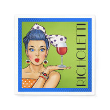 Vinho Retro (Partido) Cocktail Napkins