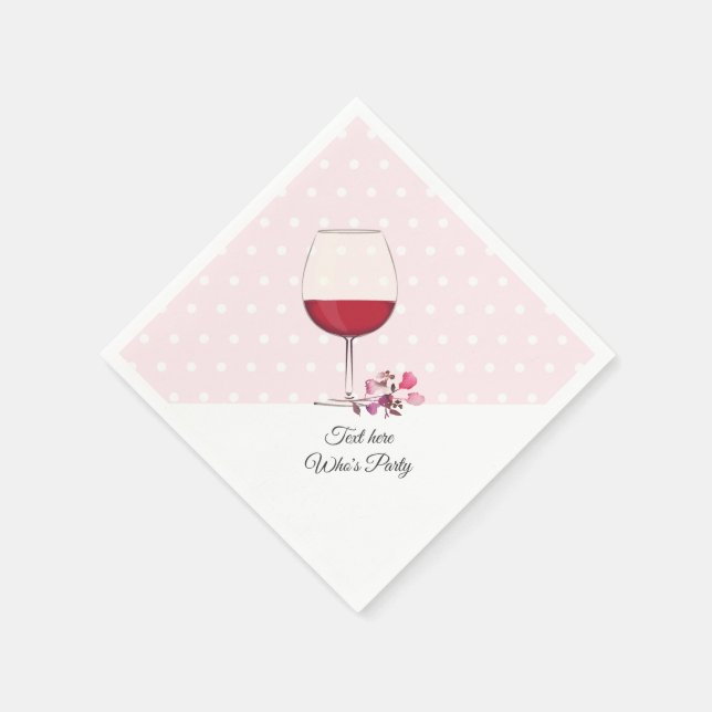 Guardanapo De Papel vinho tinto, aniversário de adulto, casamento, flo (Canto)