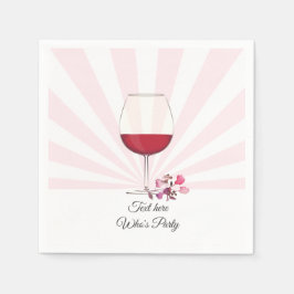 Guardanapo De Papel vinho tinto, aniversário de adulto, casamento, flo