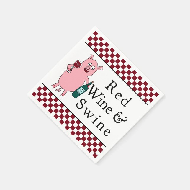 Guardanapo De Papel Vinho tinto e vinho (Canto)