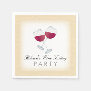 Guardanapo De Papel Vinho tinto, partido personalizado da degustação