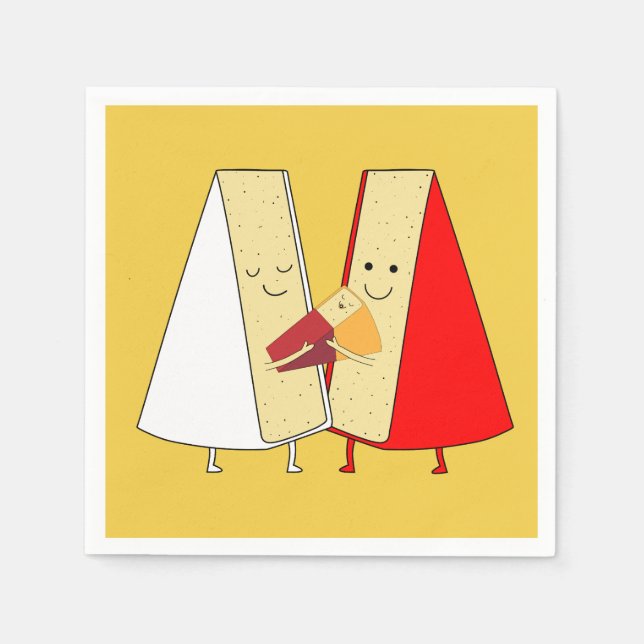 Guardanapo De Papel Vinhos E Queijos Amantes (Frente)