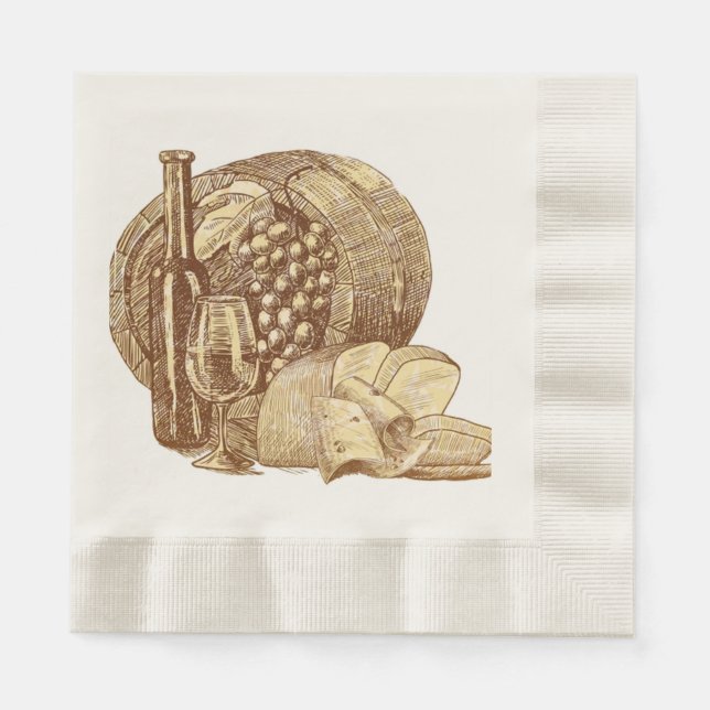 Guardanapo De Papel Vinícola Vinha Parreira (Frente)