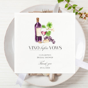 Guardanapo De Papel Vino Antes dos Votos Chuveiro de Noiva Vinho Aquar
