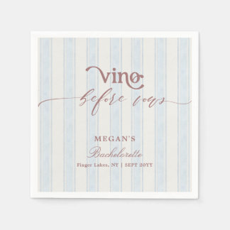 Guardanapo De Papel Vino before Vows Wine Country Bachelorette Party