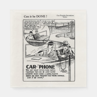 Guardanapo De Papel Vintage 1930's Inventions Paper Luncheon Napkin