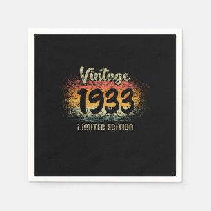 Guardanapo De Papel Vintage 1933 Limited Edition Birthday Gift