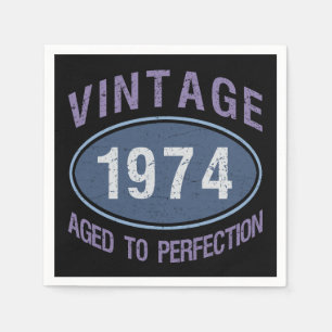 Guardanapo De Papel Vintage 1974 50th Birthday